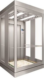 Klassikaline ruudukujuline klaasist vaatluslift